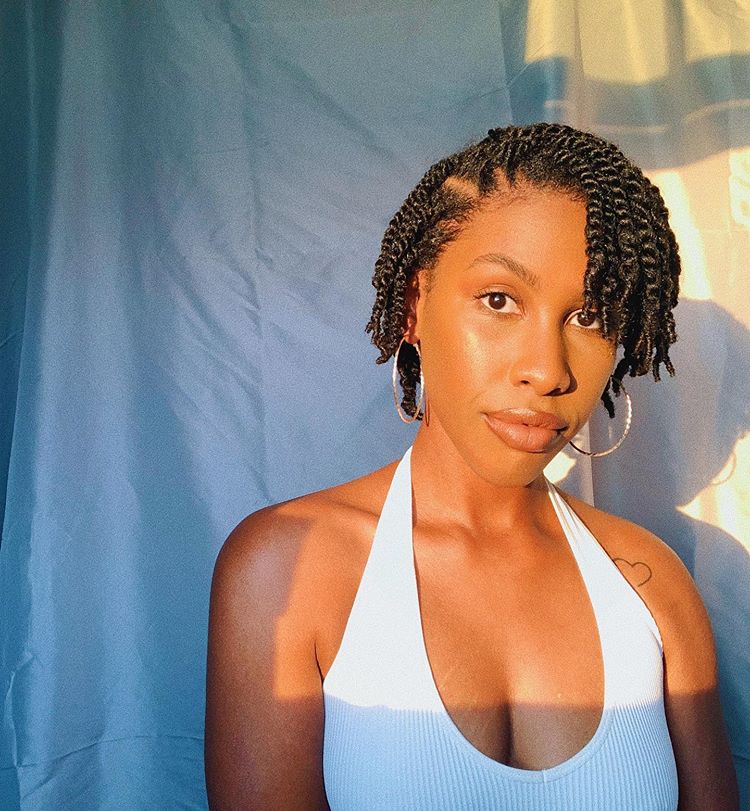 short mini twists on natural hair