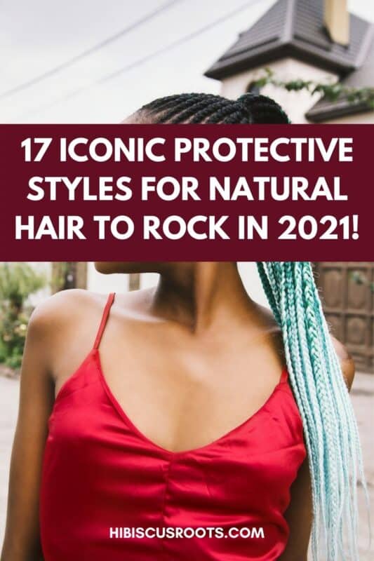 17 Iconic Protective Styles For Natural Hair In 2024 Hibiscus Roots   Protective Braids 533x800 